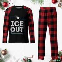 Ice Out Of Minnesota Plaid Pajama Set MN Map Immigration Protest Community Resistance