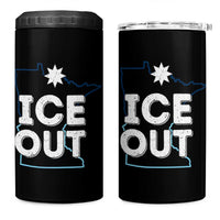 Ice Out Of Minnesota 4 in 1 Can Cooler Tumbler MN Map Immigration Protest Community Resistance