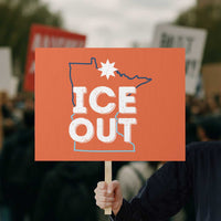 Ice Out Of Minnesota Protest Sign MN Map Immigration Protest Community Resistance