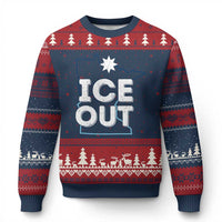 Ice Out Of Minnesota Ugly Christmas Sweater MN Map Immigration Protest Community Resistance