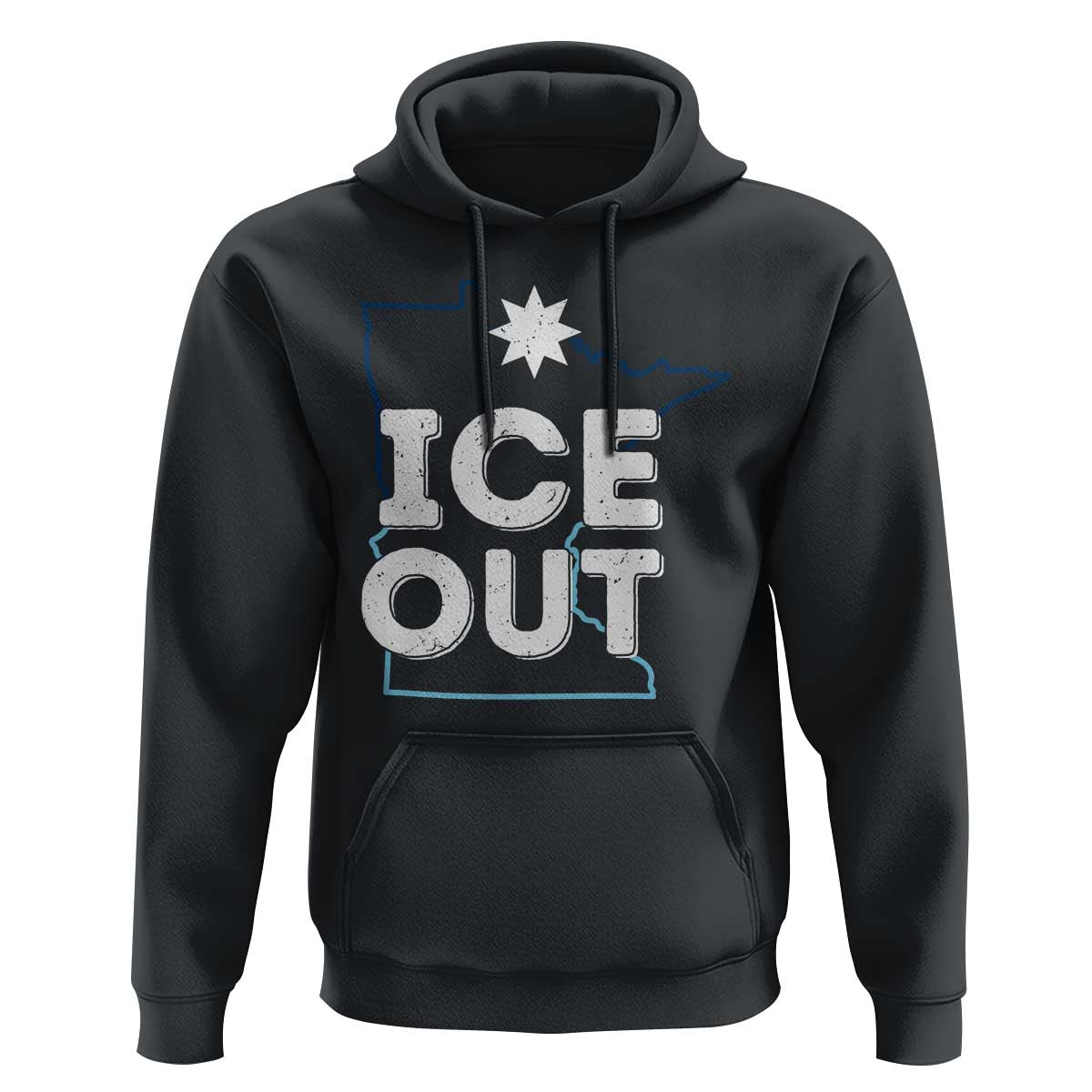 Ice Out Of Minnesota Hoodie MN Map Immigration Protest Community Resistance