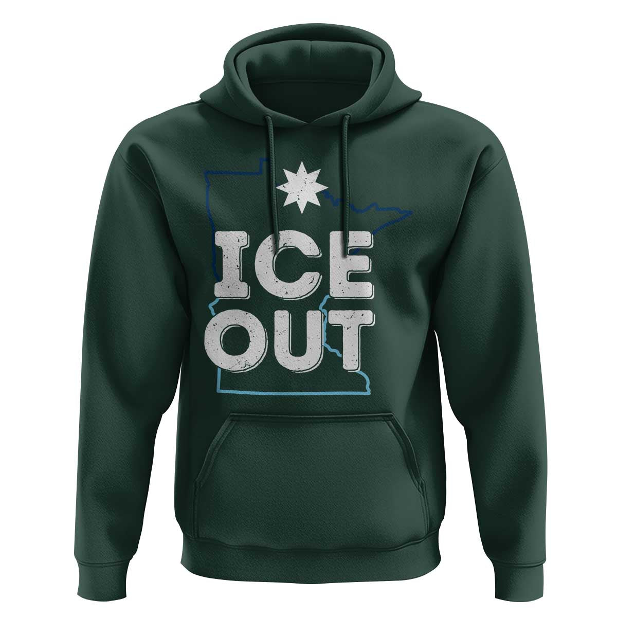 Ice Out Of Minnesota Hoodie MN Map Immigration Protest Community Resistance
