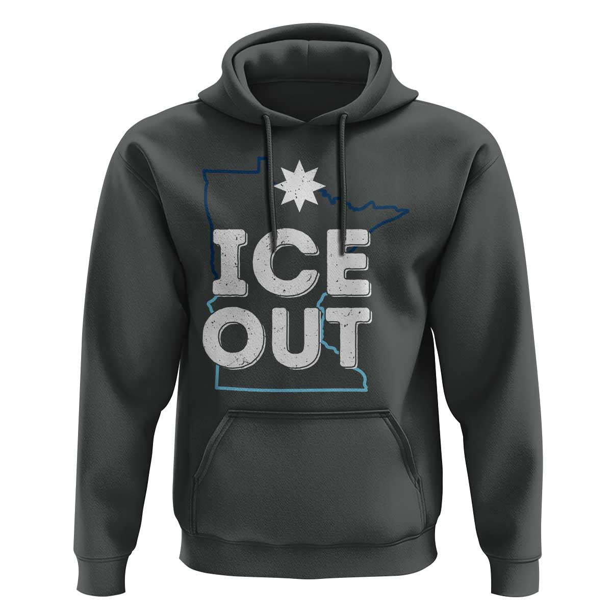Ice Out Of Minnesota Hoodie MN Map Immigration Protest Community Resistance