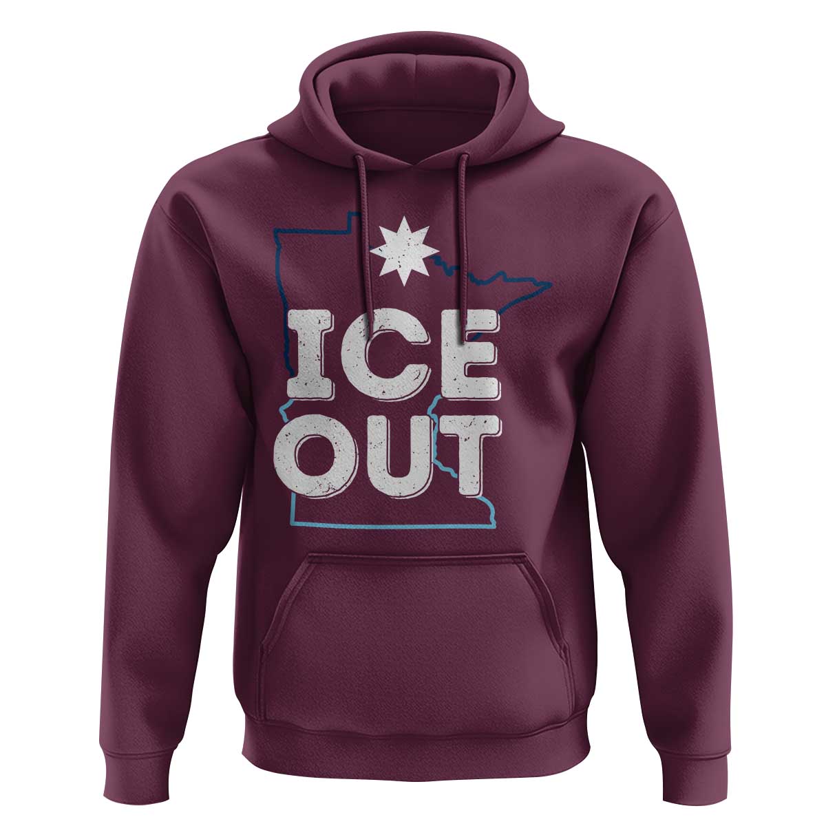 Ice Out Of Minnesota Hoodie MN Map Immigration Protest Community Resistance