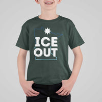 Ice Out Of Minnesota T Shirt For Kid MN Map Immigration Protest Community Resistance