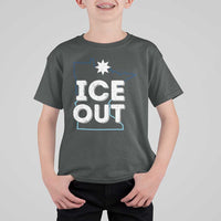 Ice Out Of Minnesota T Shirt For Kid MN Map Immigration Protest Community Resistance
