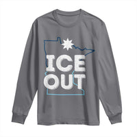 Ice Out Of Minnesota Long Sleeve Shirt MN Map Immigration Protest Community Resistance