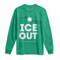 Ice Out Of Minnesota Long Sleeve Shirt MN Map Immigration Protest Community Resistance