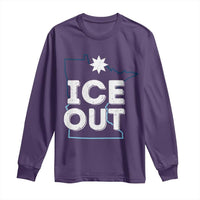 Ice Out Of Minnesota Long Sleeve Shirt MN Map Immigration Protest Community Resistance