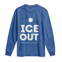 Ice Out Of Minnesota Long Sleeve Shirt MN Map Immigration Protest Community Resistance
