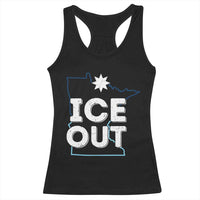 Ice Out Of Minnesota Racerback Tank Top MN Map Immigration Protest Community Resistance