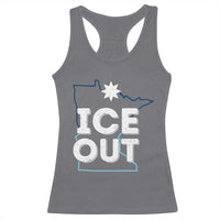 Ice Out Of Minnesota Racerback Tank Top MN Map Immigration Protest Community Resistance
