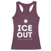 Ice Out Of Minnesota Racerback Tank Top MN Map Immigration Protest Community Resistance
