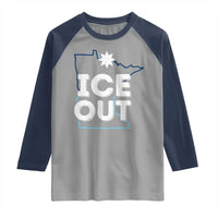 Ice Out Of Minnesota Raglan Shirt MN Map Immigration Protest Community Resistance