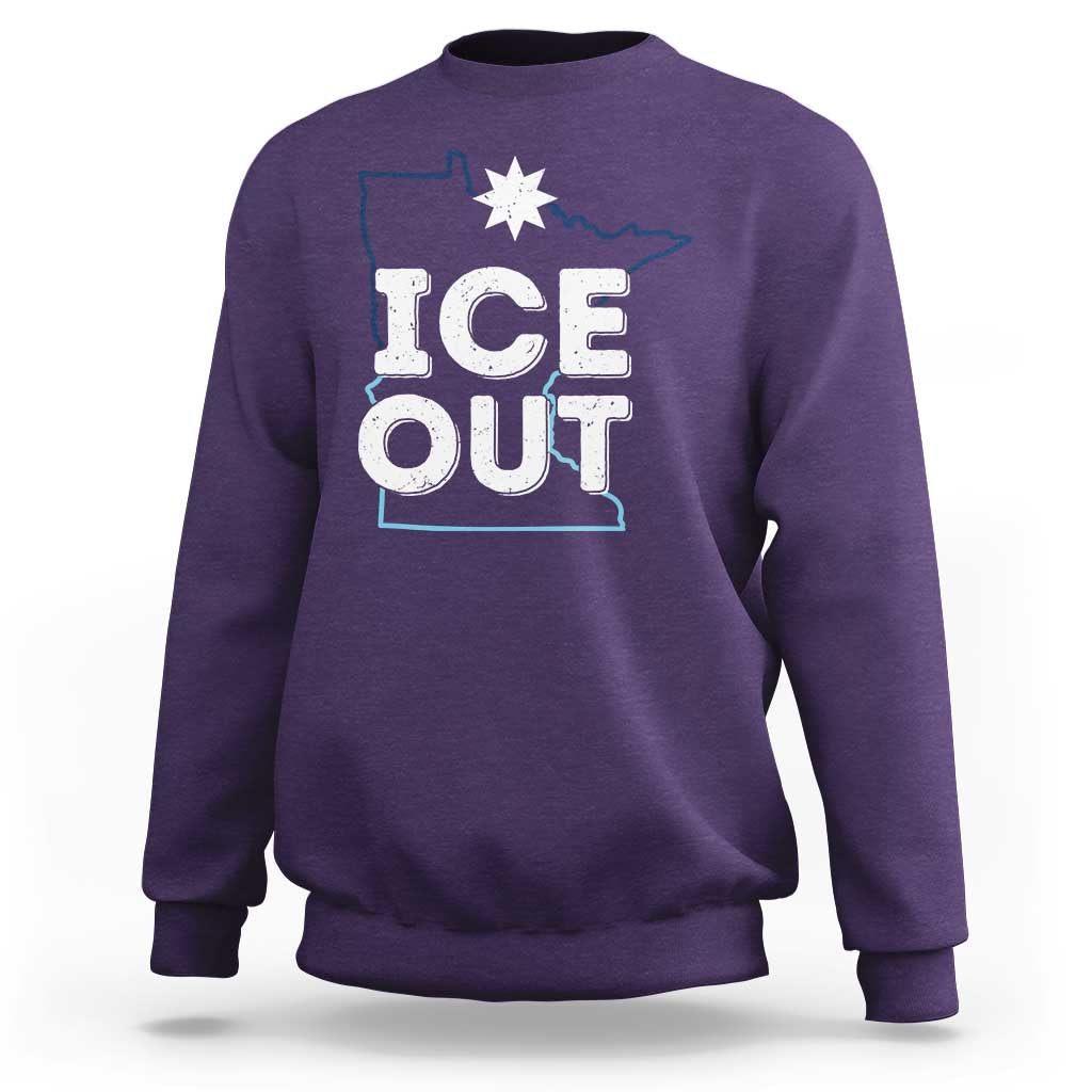 Ice Out Of Minnesota Sweatshirt MN Map Immigration Protest Community Resistance