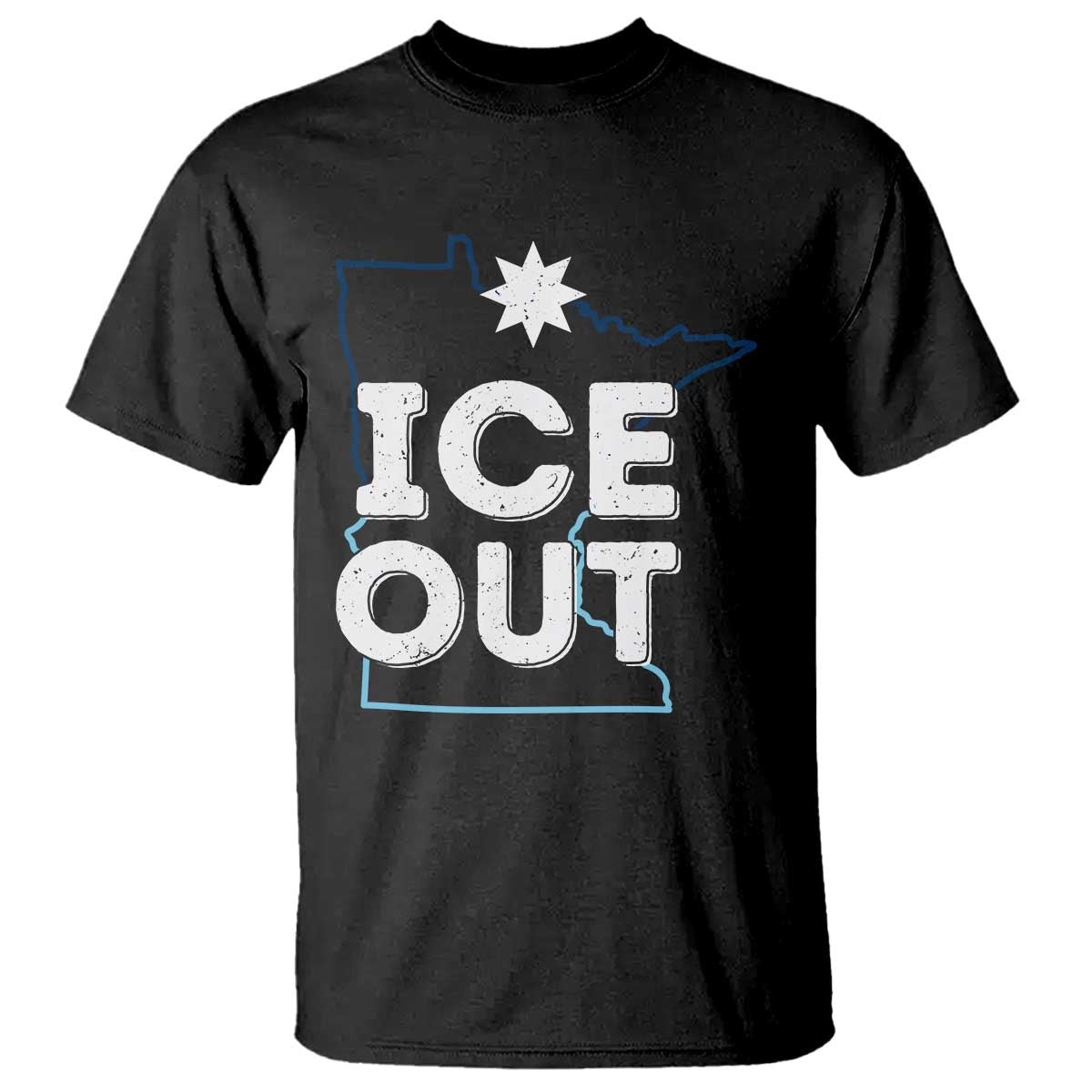 Ice Out Of Minnesota T Shirt MN Map Immigration Protest Community Resistance