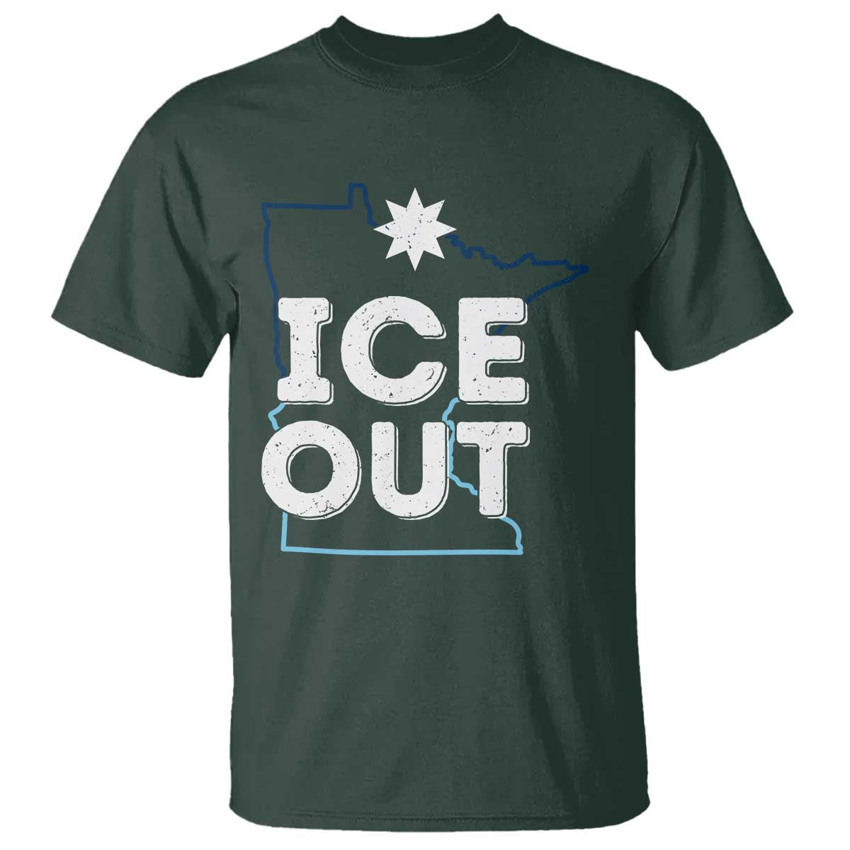 Ice Out Of Minnesota T Shirt MN Map Immigration Protest Community Resistance