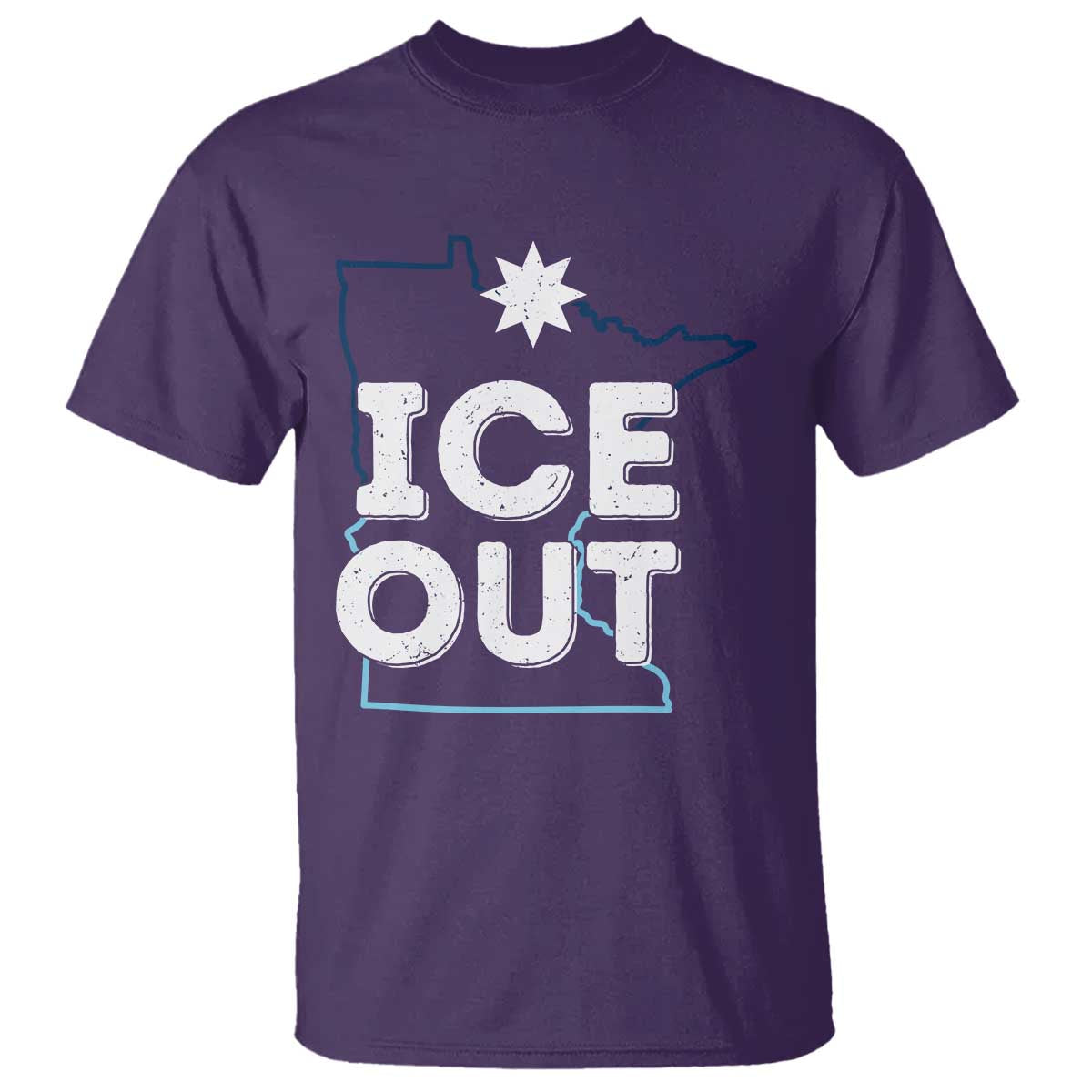 Ice Out Of Minnesota T Shirt MN Map Immigration Protest Community Resistance