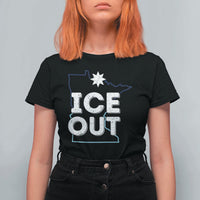Ice Out Of Minnesota T Shirt For Women MN Map Immigration Protest Community Resistance