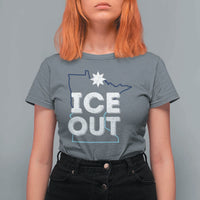 Ice Out Of Minnesota T Shirt For Women MN Map Immigration Protest Community Resistance