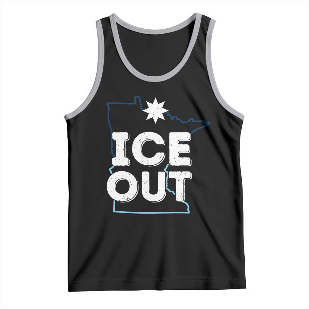Ice Out Of Minnesota Tank Top MN Map Immigration Protest Community Resistance