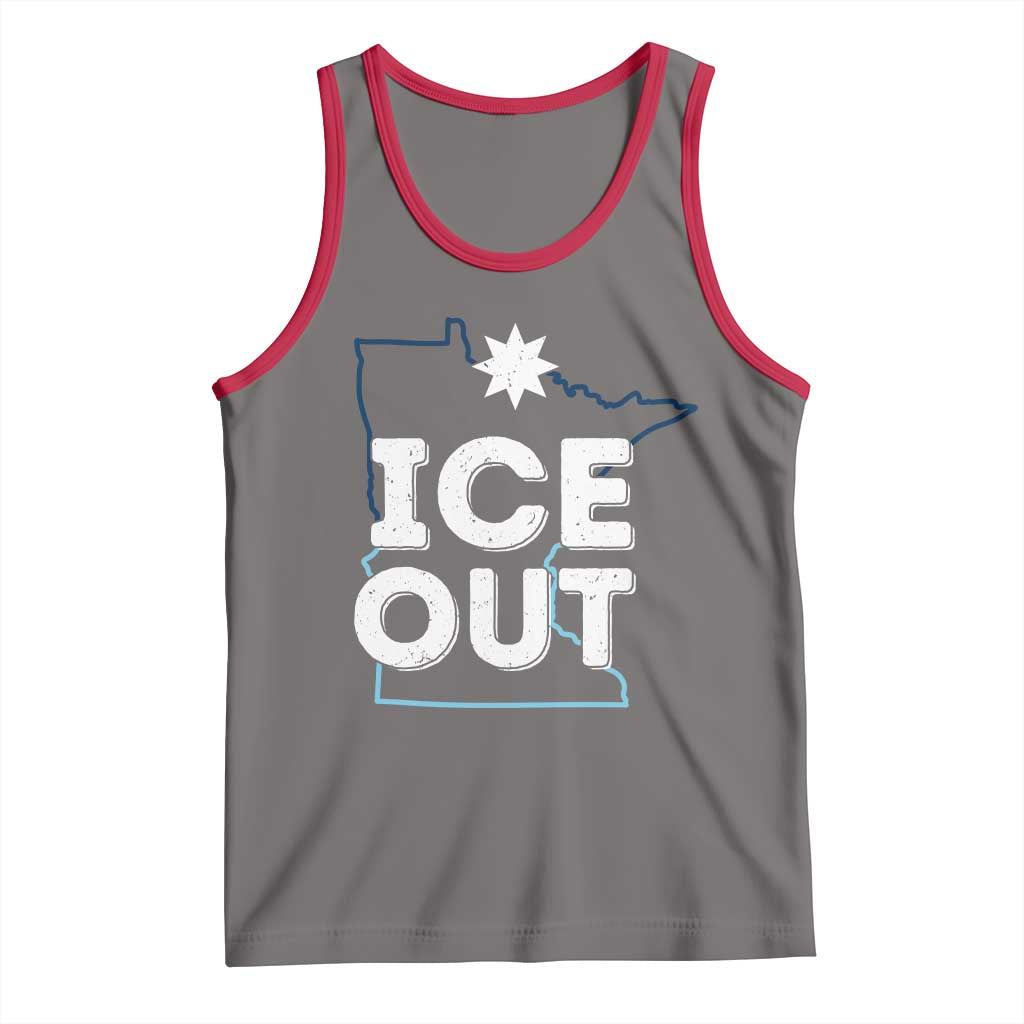 Ice Out Of Minnesota Tank Top MN Map Immigration Protest Community Resistance