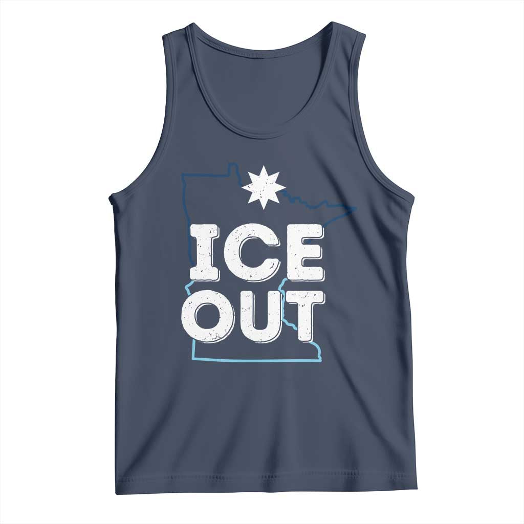 Ice Out Of Minnesota Tank Top MN Map Immigration Protest Community Resistance