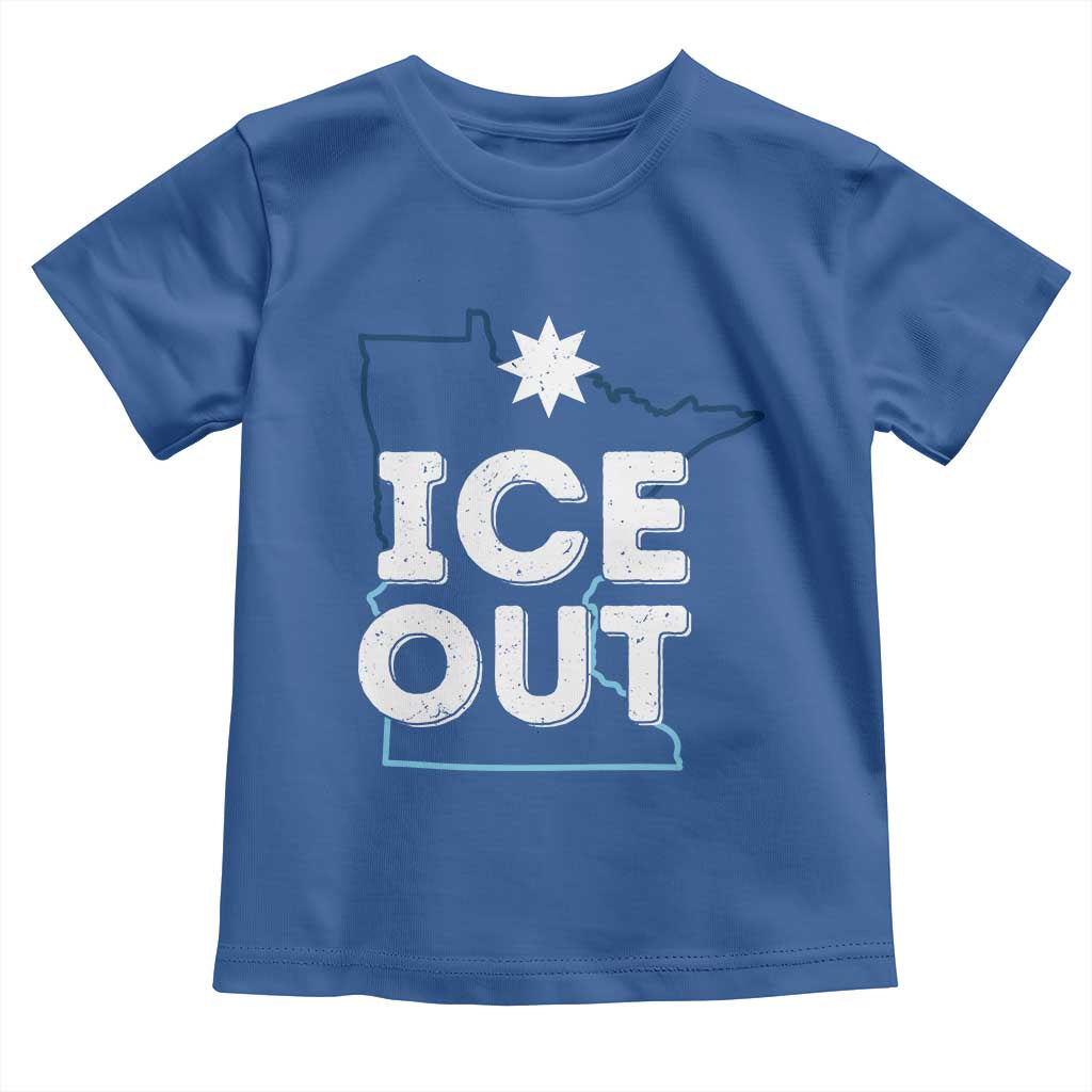 Ice Out Of Minnesota Toddler T Shirt MN Map Immigration Protest Community Resistance