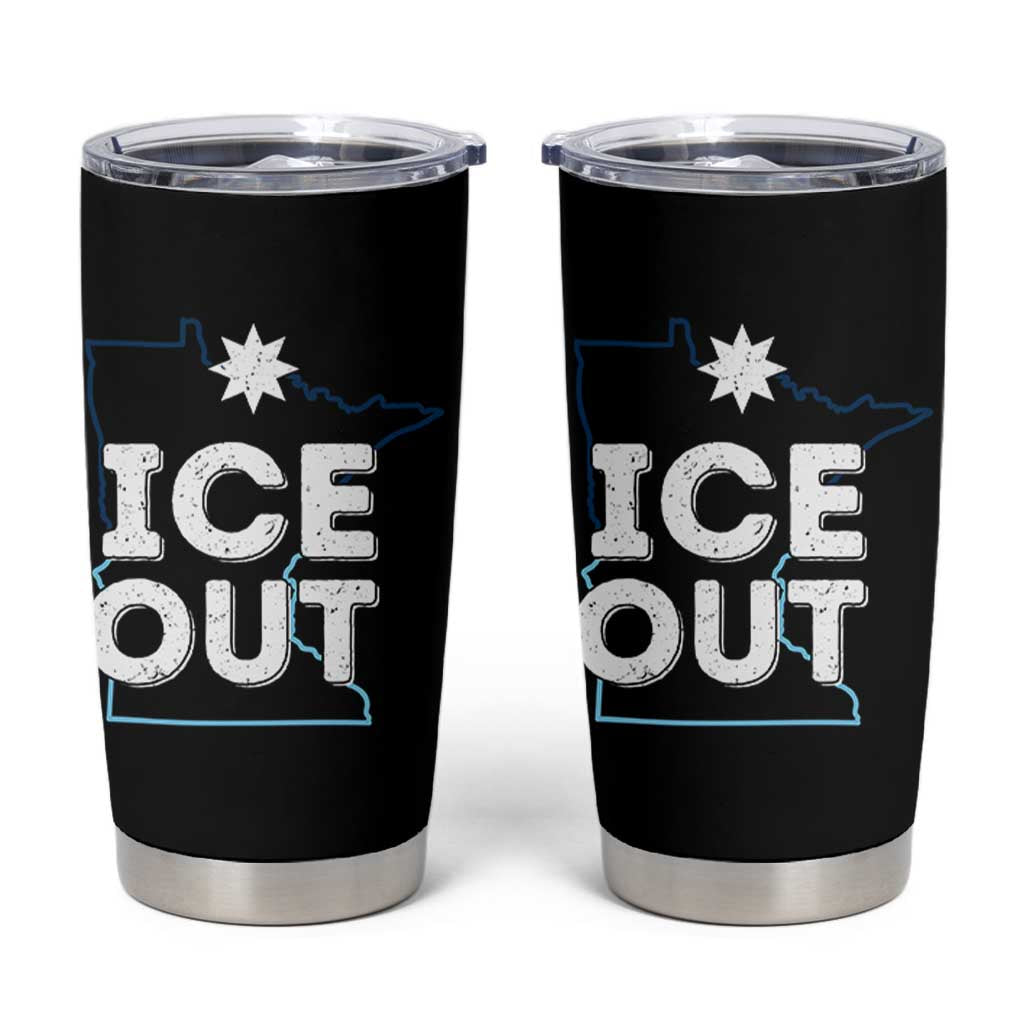 Ice Out Of Minnesota Tumbler Cup MN Map Immigration Protest Community Resistance