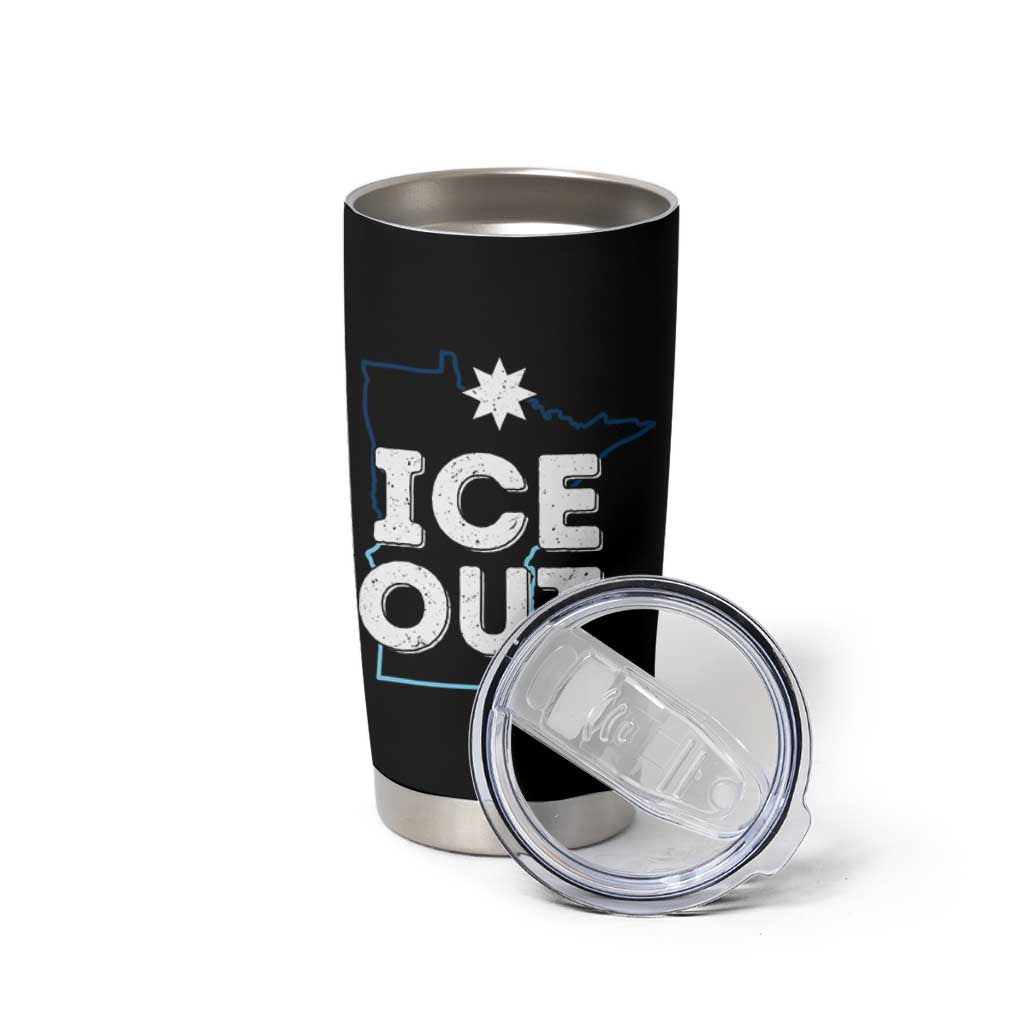 Ice Out Of Minnesota Tumbler Cup MN Map Immigration Protest Community Resistance