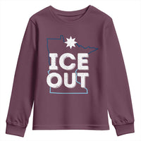 Ice Out Of Minnesota Youth Sweatshirt MN Map Immigration Protest Community Resistance