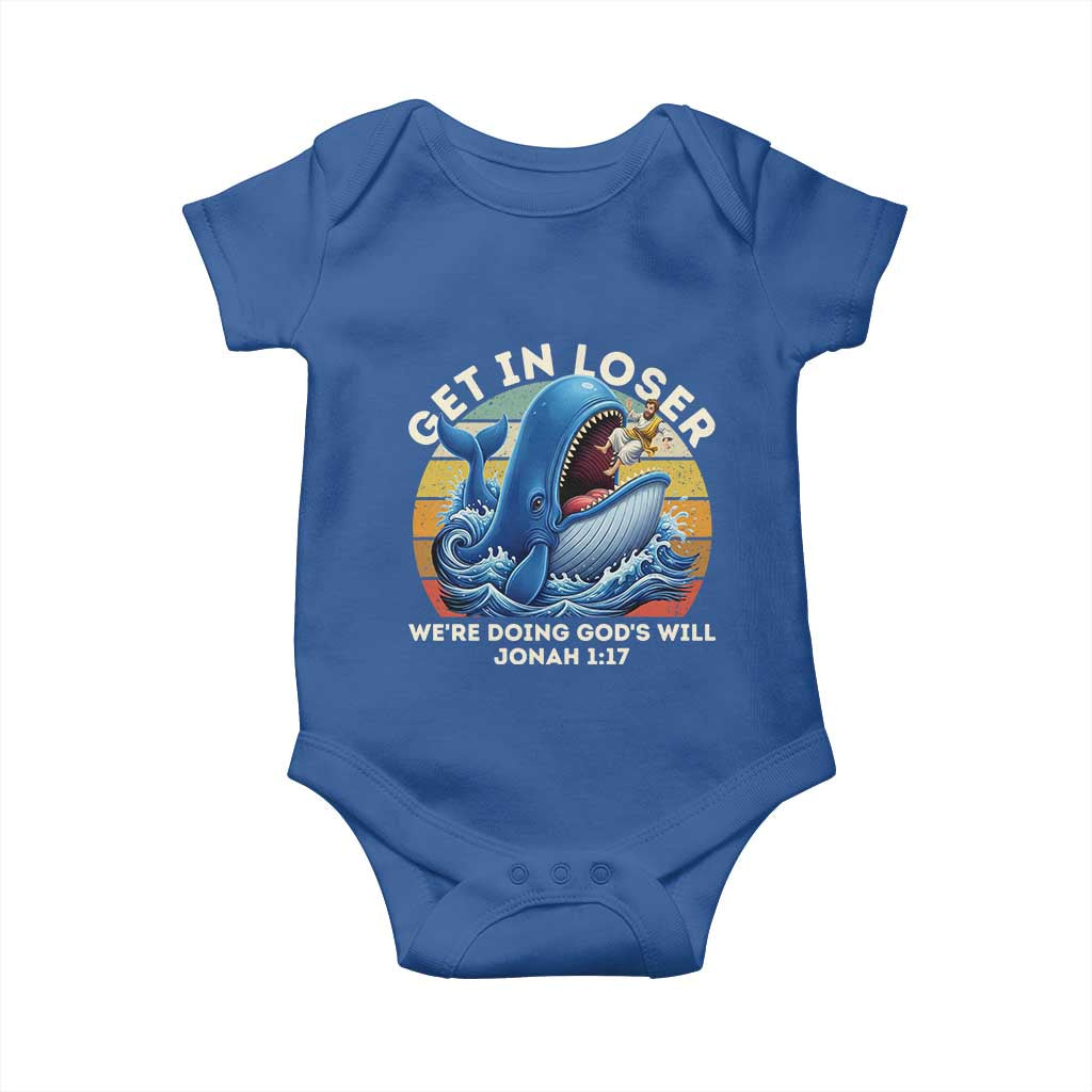 Get In Loser We're Doing God's Will Baby Onesie Funny Christian Bible