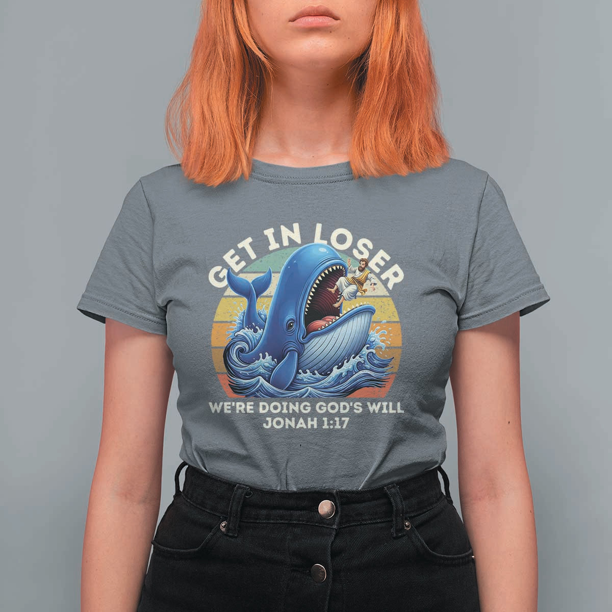 Get In Loser We're Doing God's Will T Shirt For Women Funny Christian Bible