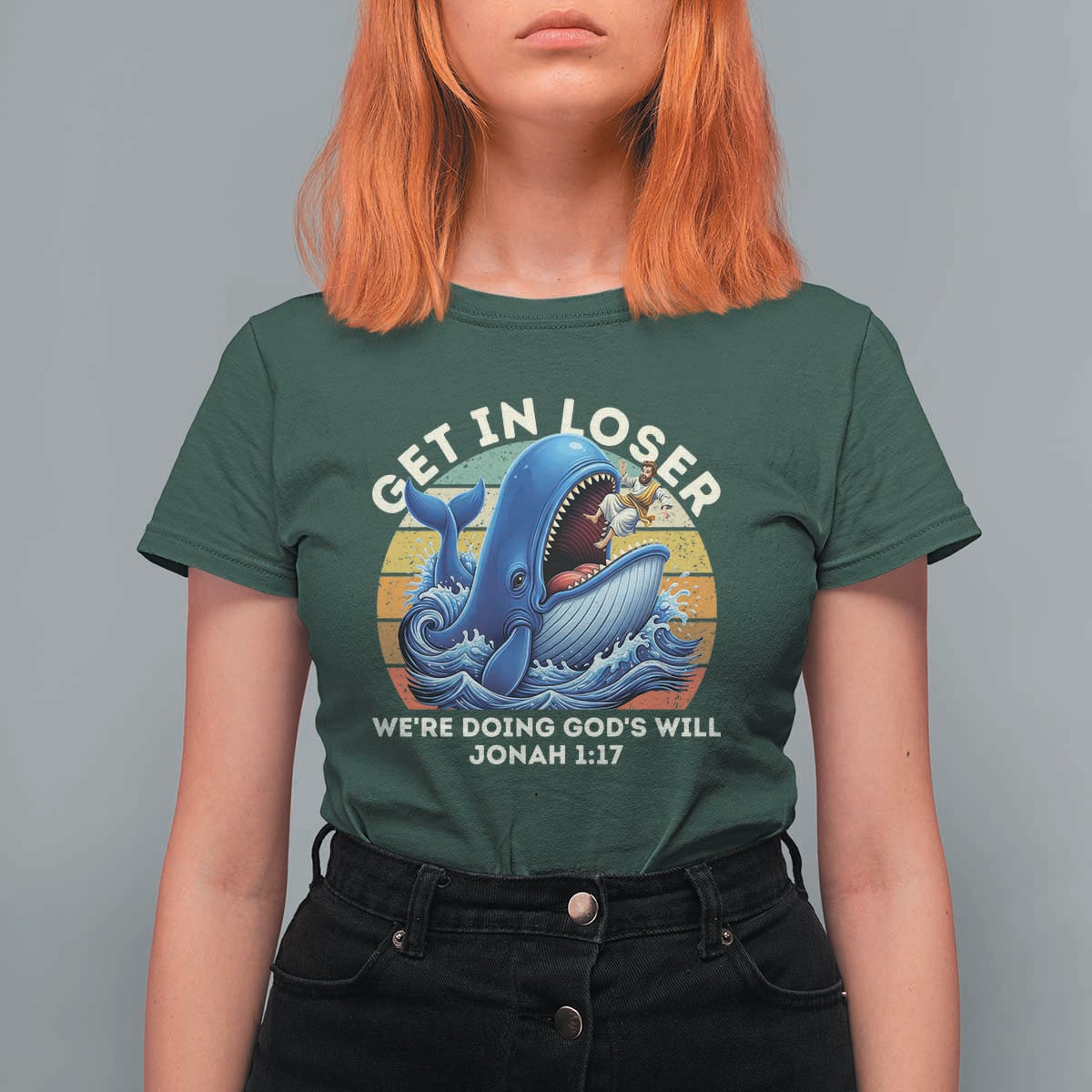 Get In Loser We're Doing God's Will T Shirt For Women Funny Christian Bible