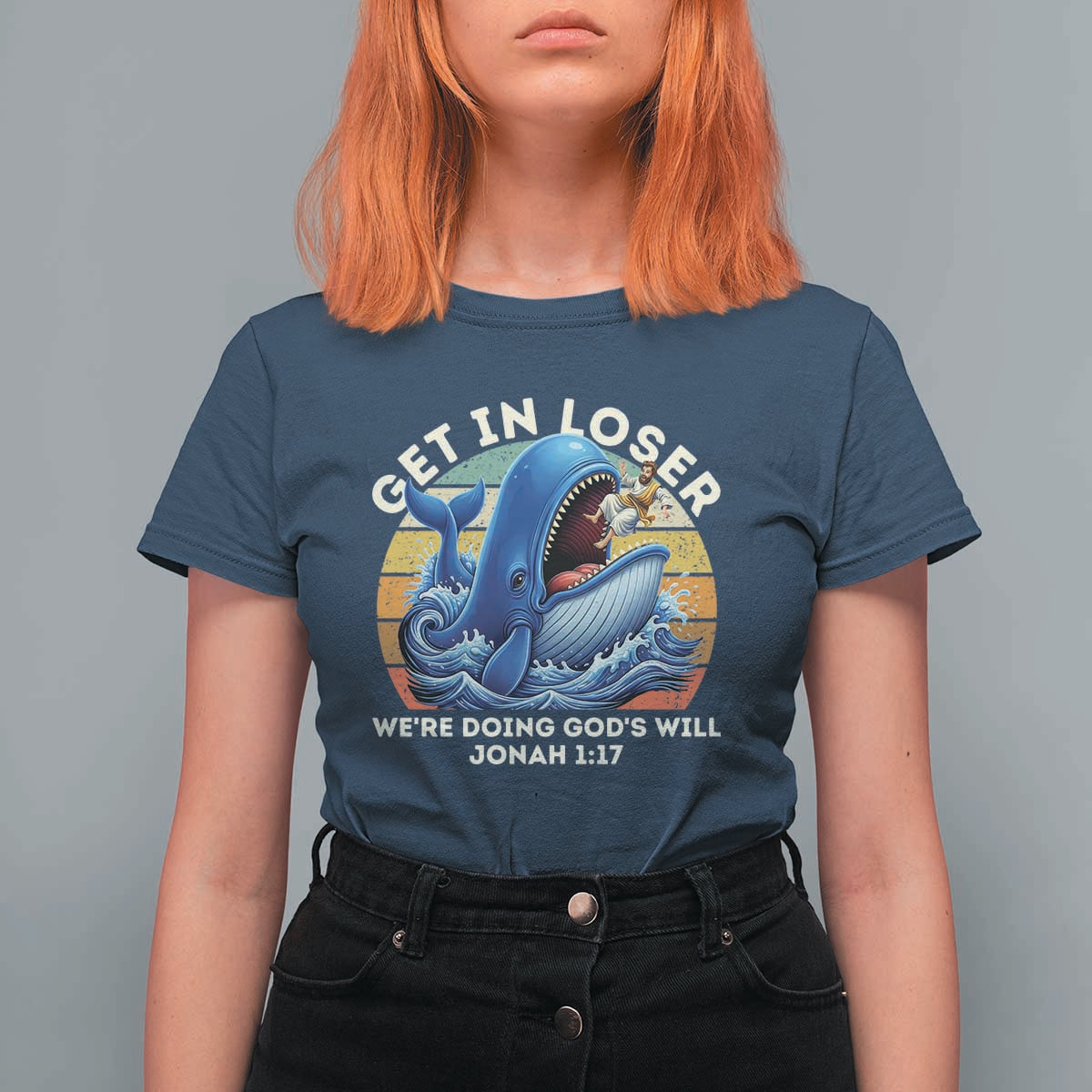 Get In Loser We're Doing God's Will T Shirt For Women Funny Christian Bible