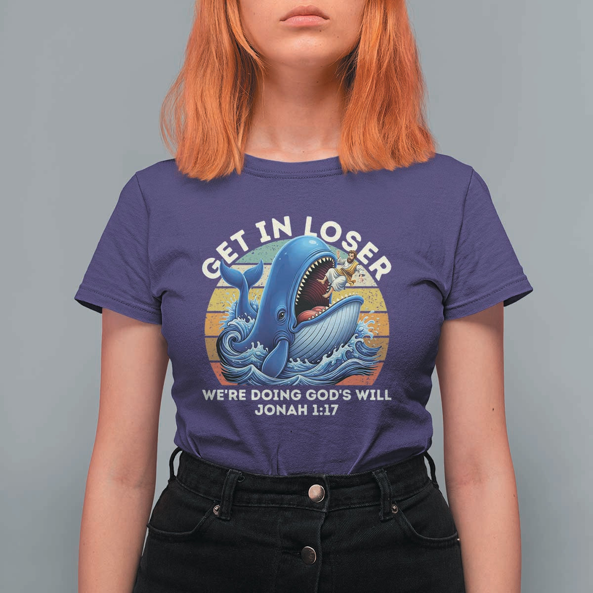 Get In Loser We're Doing God's Will T Shirt For Women Funny Christian Bible