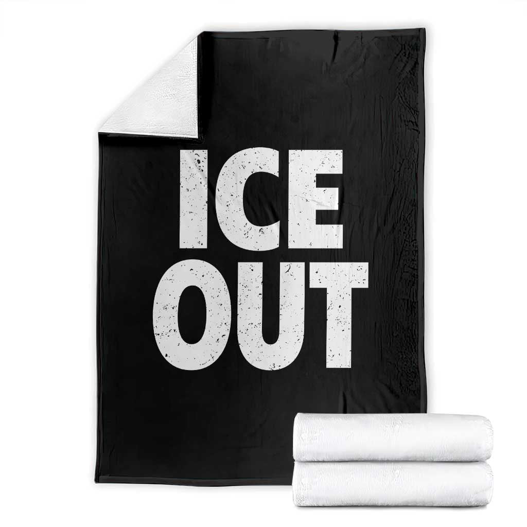 Ice Out Throw Blanket Abolish Ice Protest Statement