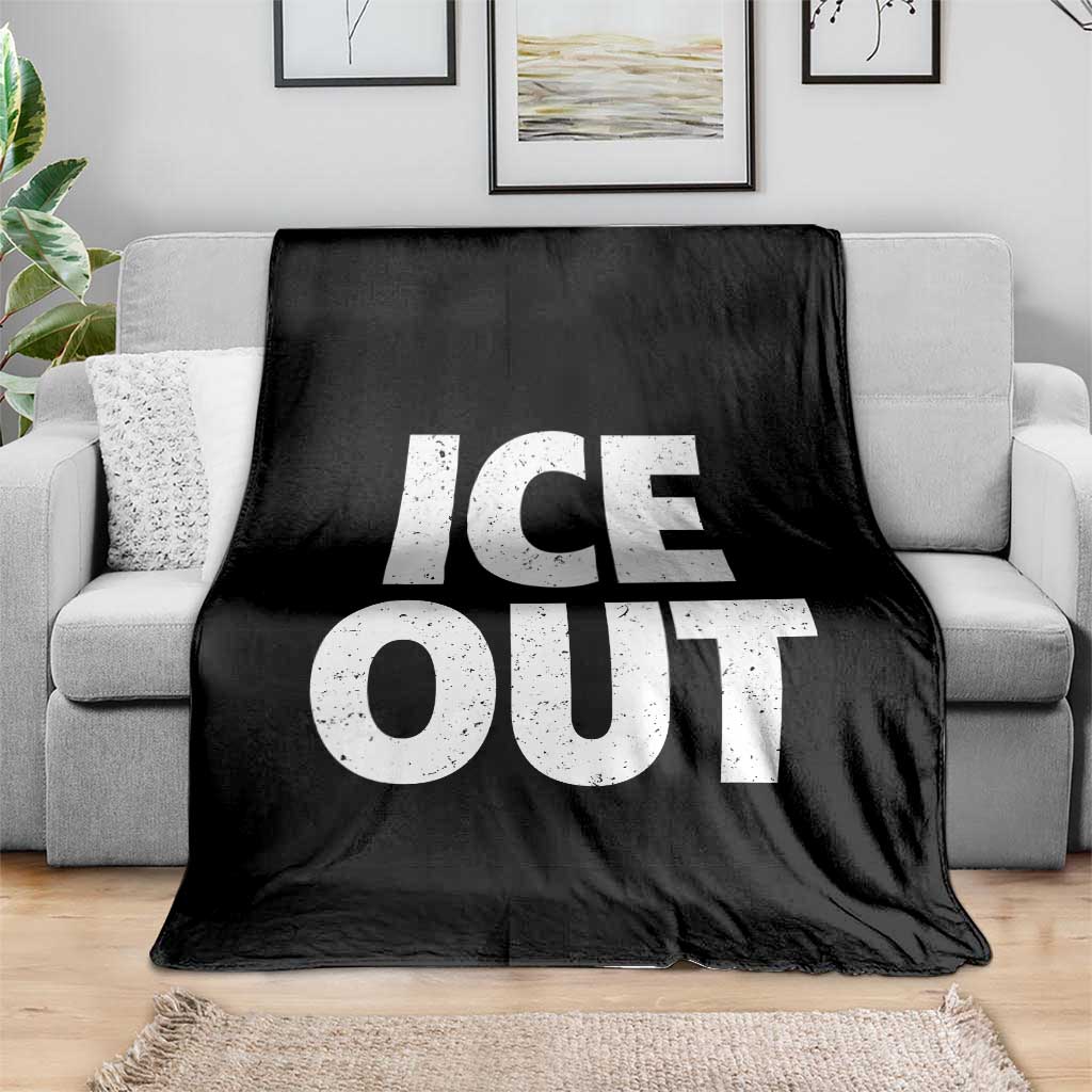 Ice Out Throw Blanket Abolish Ice Protest Statement