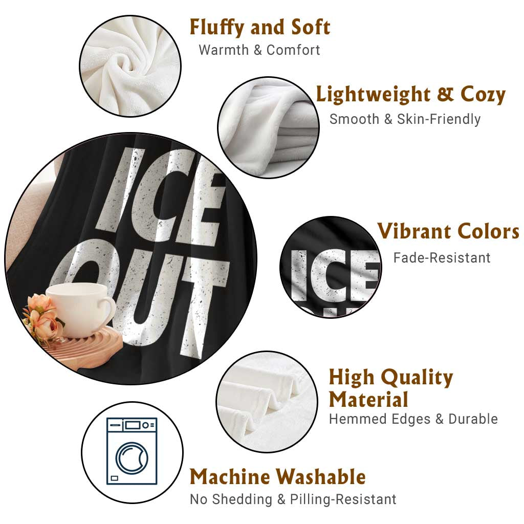 Ice Out Throw Blanket Abolish Ice Protest Statement