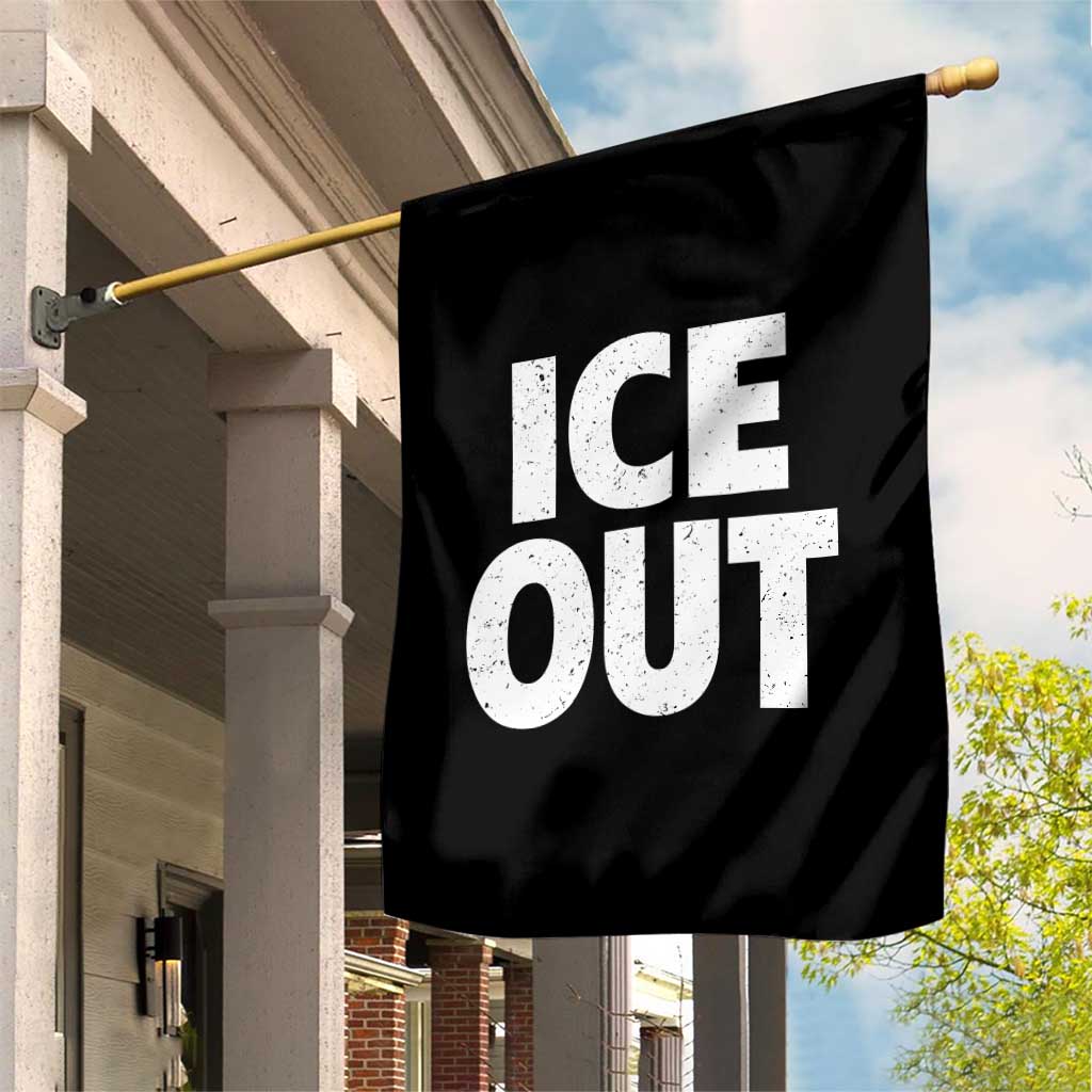 Ice Out Garden Flag Abolish Ice Protest Statement