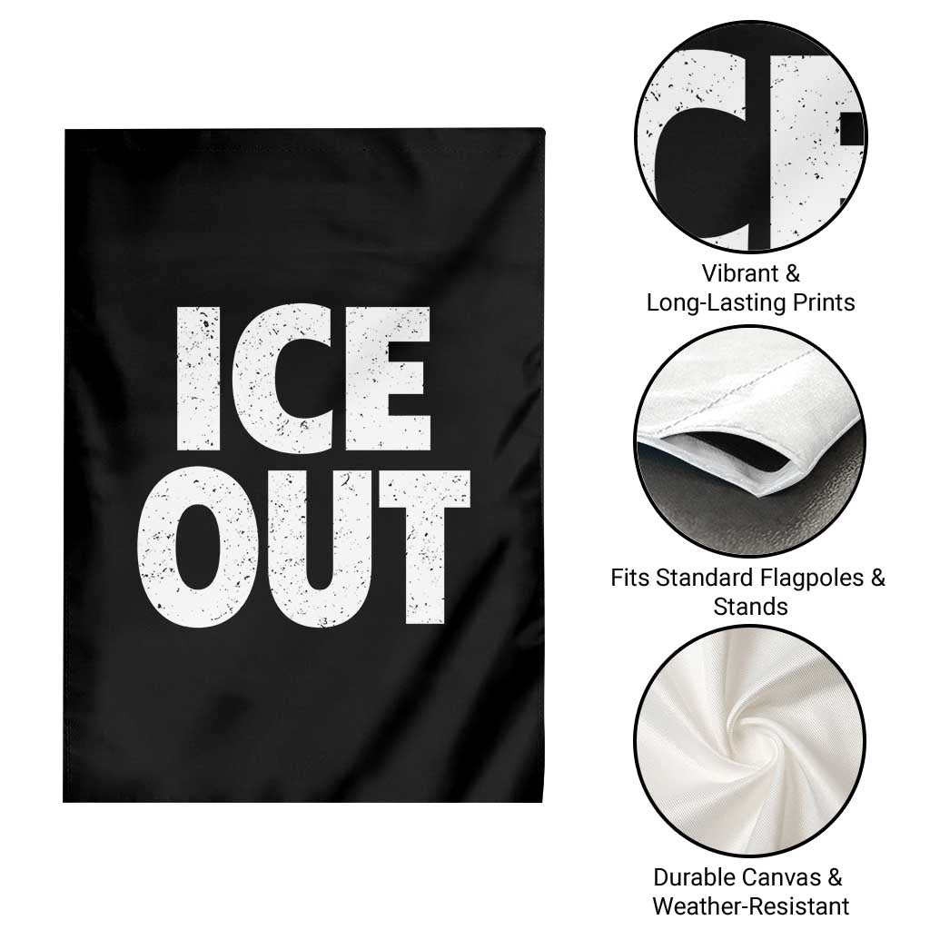 Ice Out Garden Flag Abolish Ice Protest Statement