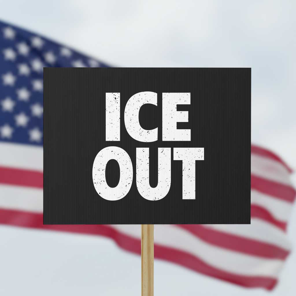 Ice Out Protest Sign Abolish Ice Protest Statement