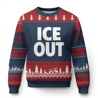 Ice Out Ugly Christmas Sweater Abolish Ice Protest Statement