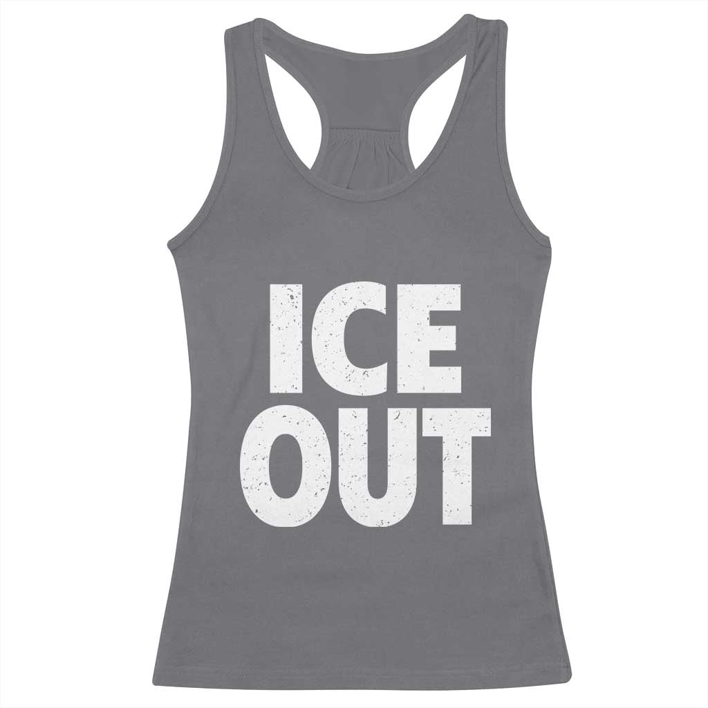 Ice Out Racerback Tank Top Abolish Ice Protest Statement