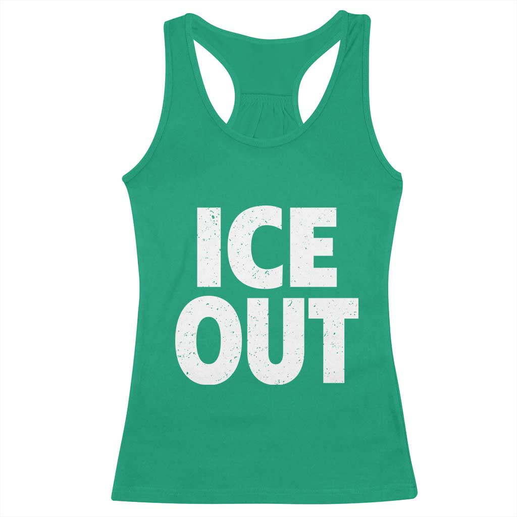 Ice Out Racerback Tank Top Abolish Ice Protest Statement