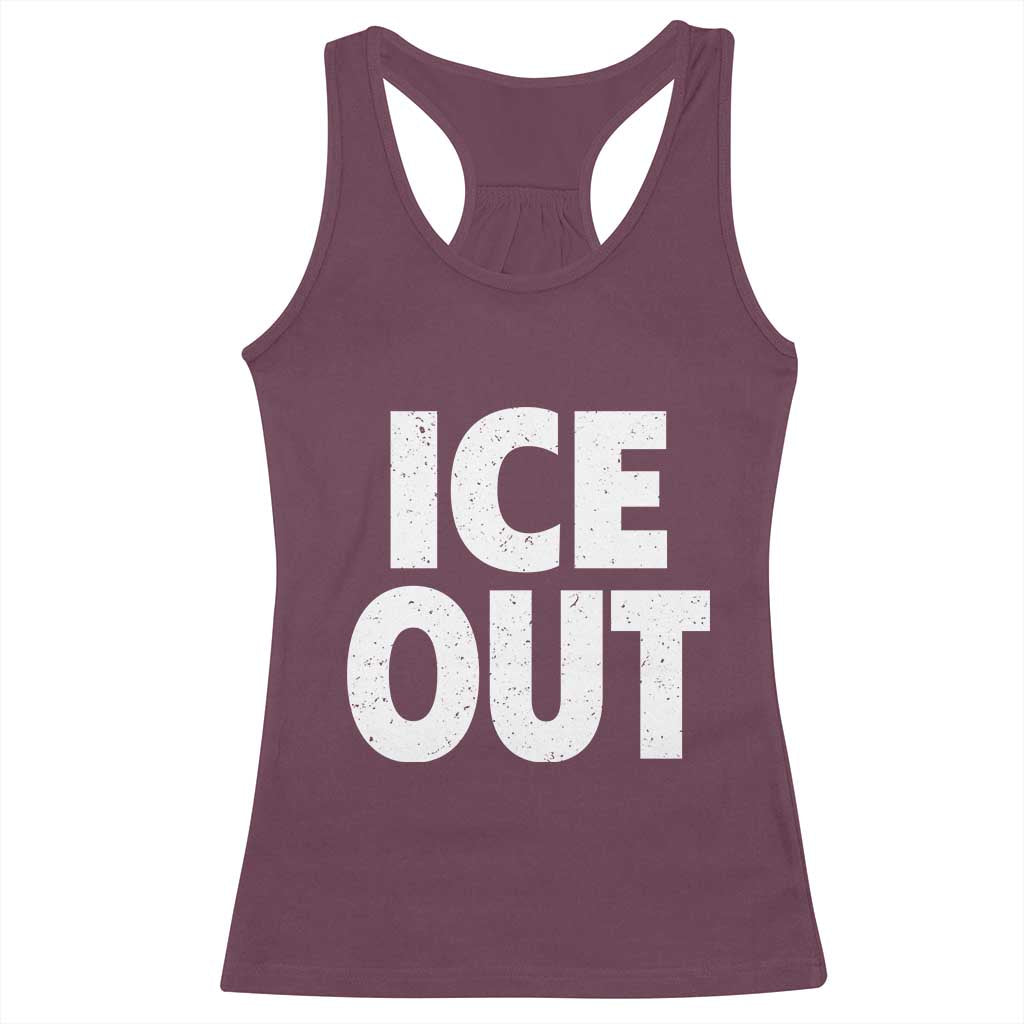 Ice Out Racerback Tank Top Abolish Ice Protest Statement