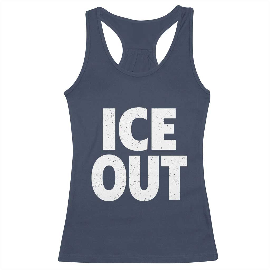 Ice Out Racerback Tank Top Abolish Ice Protest Statement