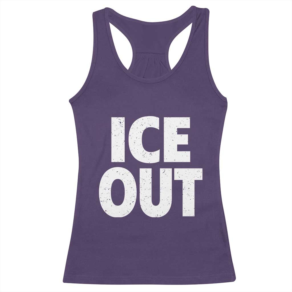 Ice Out Racerback Tank Top Abolish Ice Protest Statement