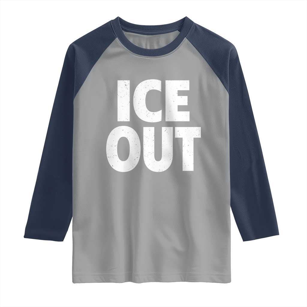 Ice Out Raglan Shirt Abolish Ice Protest Statement
