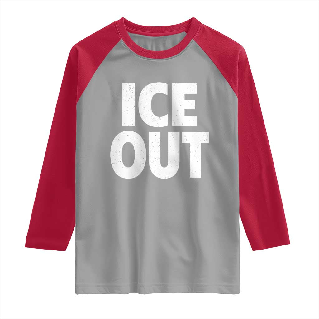 Ice Out Raglan Shirt Abolish Ice Protest Statement